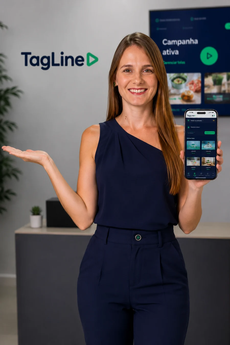Gestão de mídia indoor para franquias e redes de lojas com o app TagLine